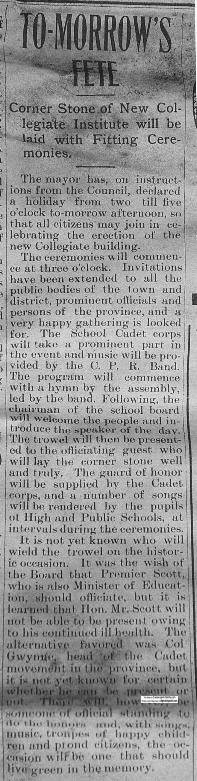 Sept 19, 1912 copy of the article in the Estevan Mercury