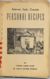 Front cover of the cook book, Contains image of the old church